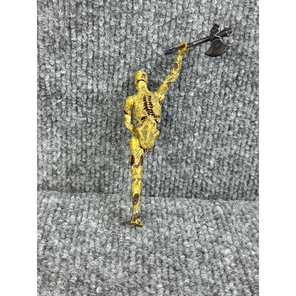 Skeleton Warrior Action Figure Undead Zombie Figurine with Battle Axe Toy